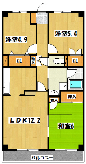 カーネリアン東越谷 間取り