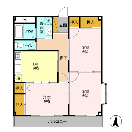 ブライトシャイン 最上階の角部屋です。
