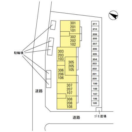 ロイジェントパークス　レイクタウン　Ⅱ　L 号室・区画配置図