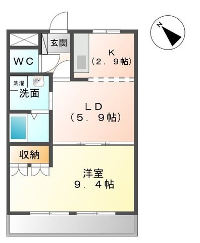 シャルマン（越谷市大道） 間取り