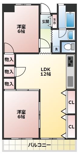 サンシャイン茜ハイツ 間取り