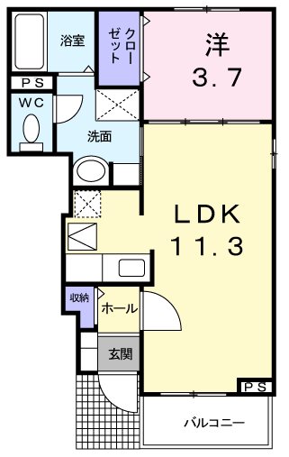 ソレアードＡ 更新料無料です。ご契約金、お家賃をカード支払いできます。