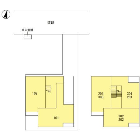 ネオセントラル 号室、区画配置図鵜