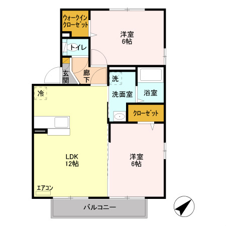 ピースドエルＡ 間取り
