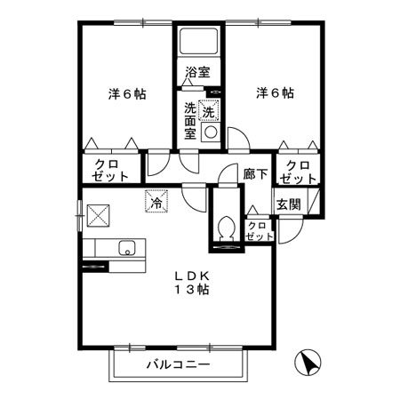 グリーンパークⅢ 間取り