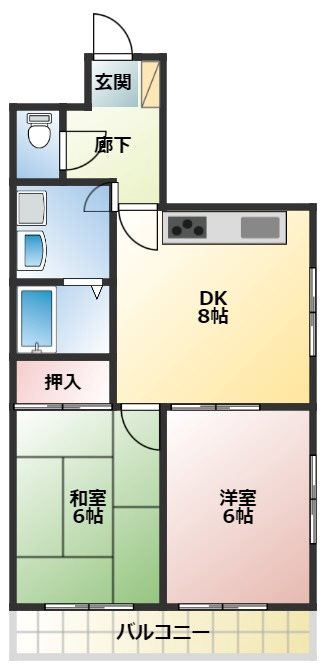 アローハイツ越谷 間取り