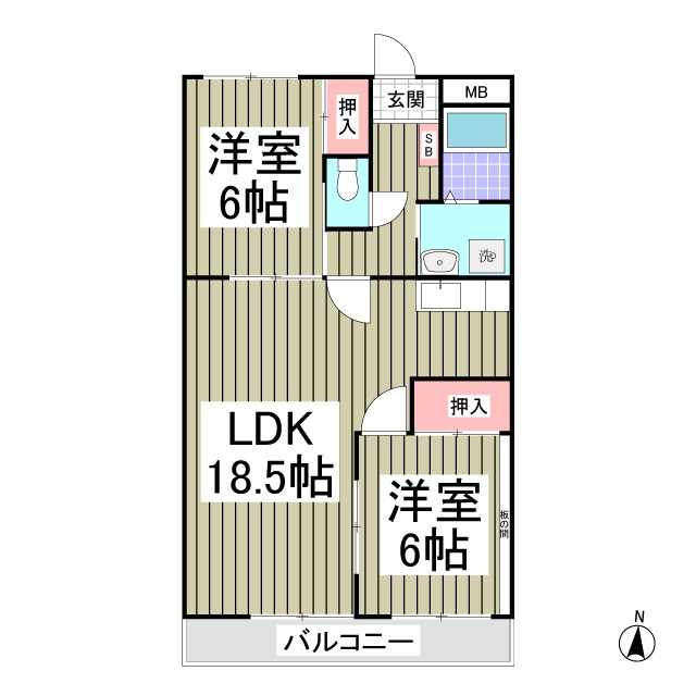 エルヴェ武里 間取り