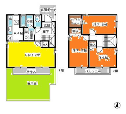グリーンパーク　Ⅱ(吉川市) 間取り