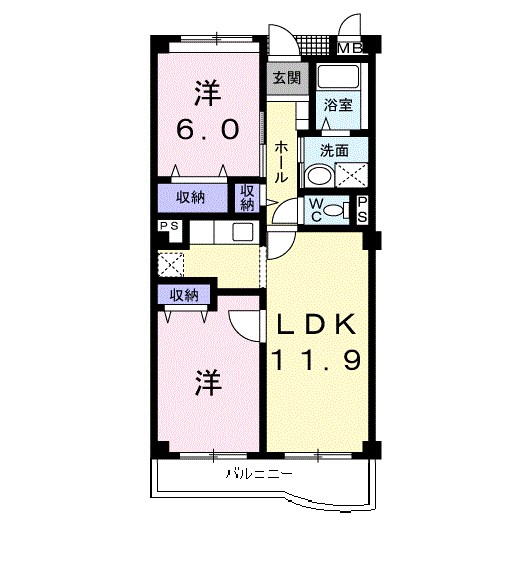 アンソレイエC 間取り