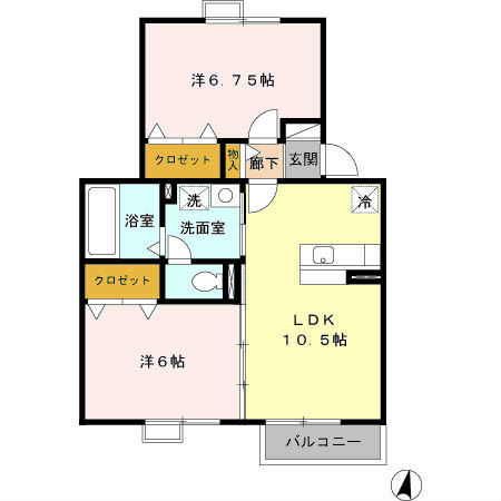 サニーハウスB 間取り