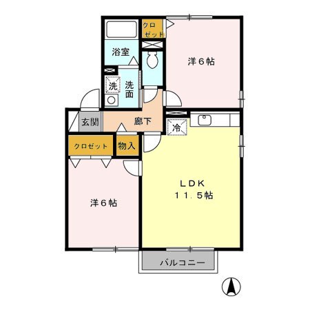 シャローム　Ａ 間取り
