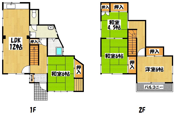 玉本方貸家 間取り
