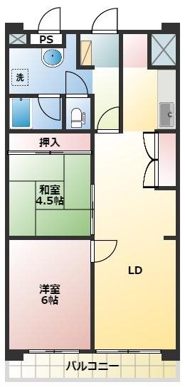 越谷スカイハイツB 間取り