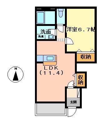 プリティ　ヒルB 間取り