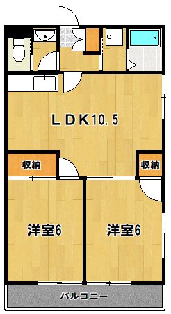 染谷ケンネルハイツA 間取り
