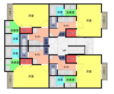 クレスト一ノ割 間取り