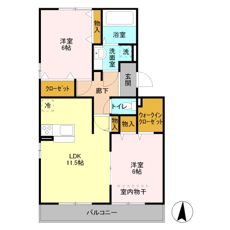 スカイハイツ春日部南　Ⅱ 間取り