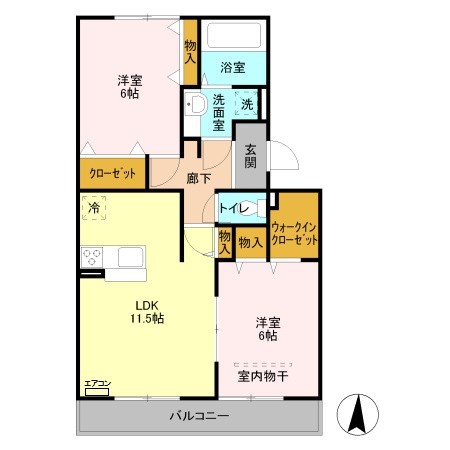 スカイハイツ春日部南　Ⅰ 間取り
