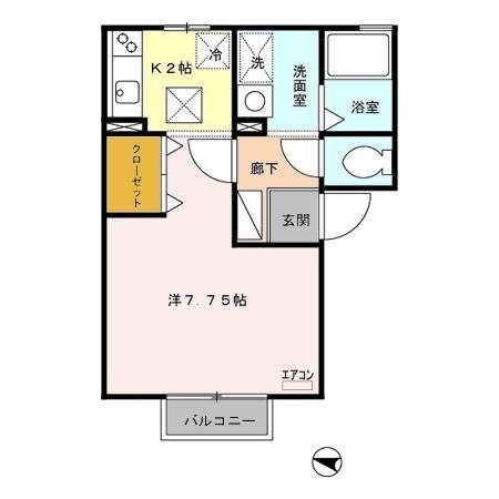 メゾンHOKUSHIN　Ⅱ 間取り