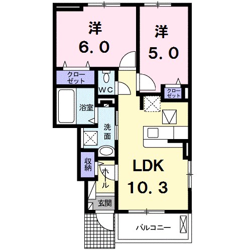 フレンドリー優　Ⅰ 間取り