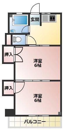 会田コーポ 2号棟 間取り
