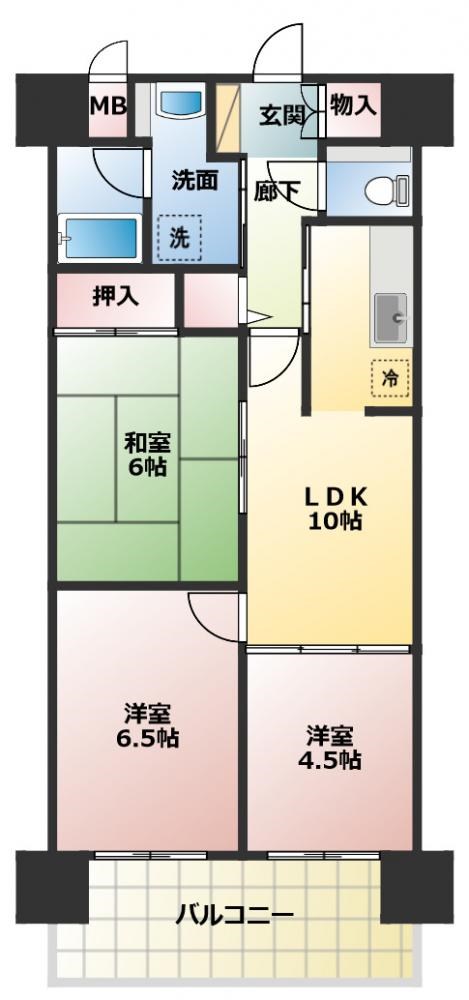 朝日プラザ越谷 間取り