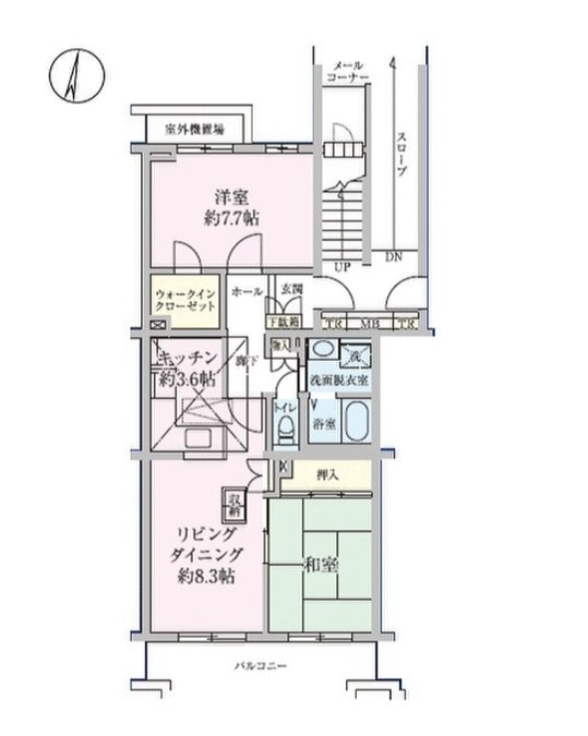 コーポレート草加旭町　2号棟 間取り
