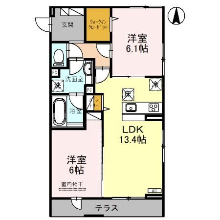 ピース　ラ　ヴィータ　E（イースト） (仮)新越谷1丁目D-ROOM　B棟のご紹介は住まいの窓口アソシエにお任せ下さい。