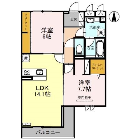 ピース　ラ　ヴィータ　E（イースト） (仮)新越谷1丁目D-ROOM　B棟のご紹介は住まいの窓口アソシエにお任せ下さい。